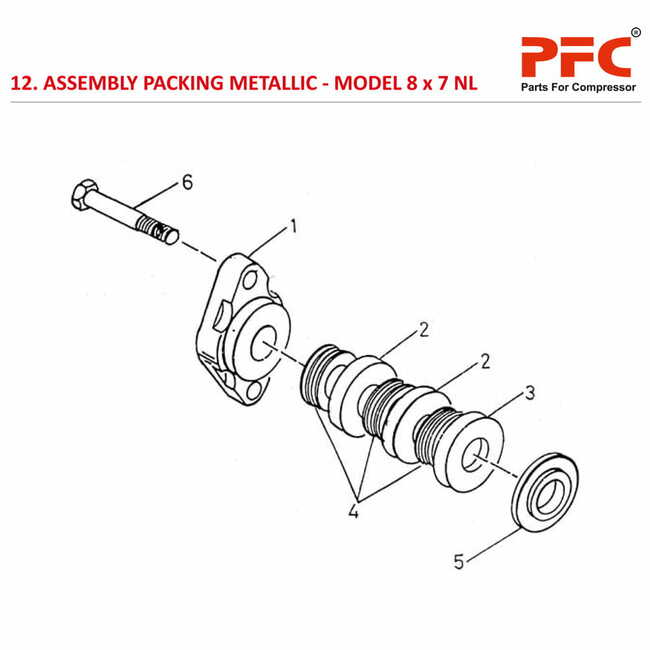 Assembly Packing Metallic IR 8 x 7 ESV NL Parts