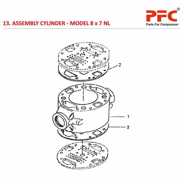 Cylinder IR 8 x 7 ESV NL Air Compressor Parts