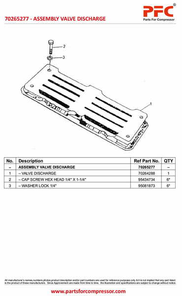 Assembly Valve Disch A357 70265277