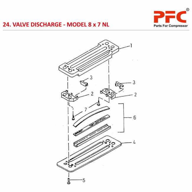 Valve Discharge IR 8 x 7 ESV NL Compressor Parts