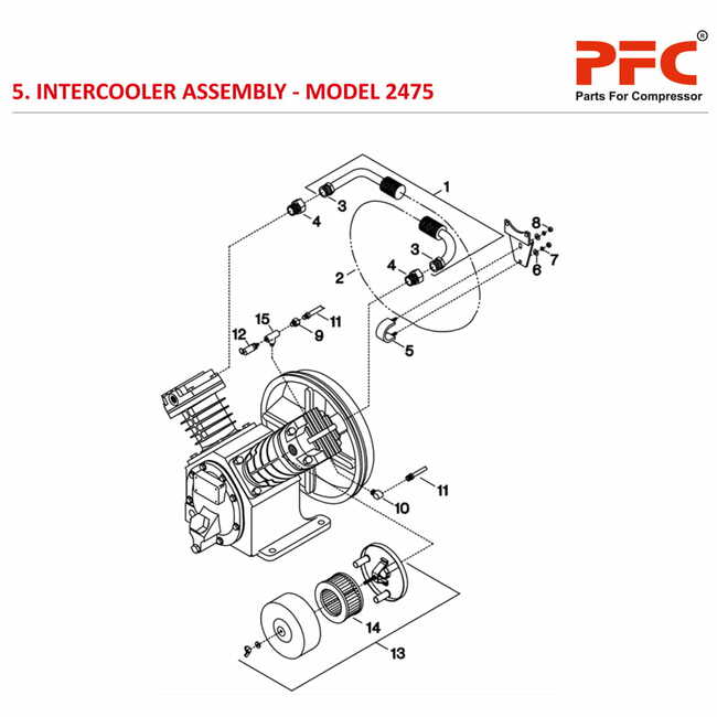 Intercooler IR 2475 Air Compressor Parts