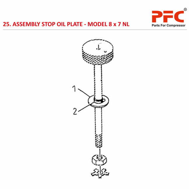 Stop Oil Plate IR 8 x 7 ESV NL Air Compressor Parts