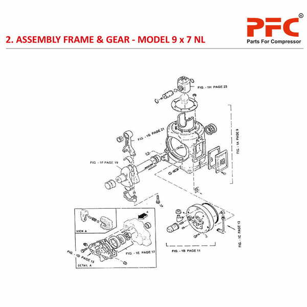 Frame & Gear IR 9 x 7 ESV NL Air Compressor Parts