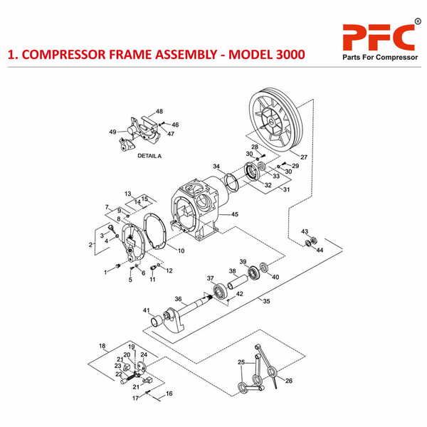 Compressor Frame IR 3000 Air Compressor Parts