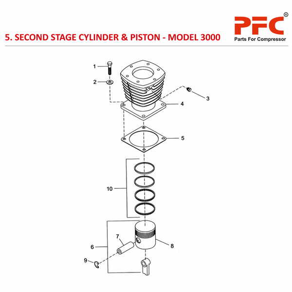 Second Stage Cylinder & Piston IR 3000 Parts