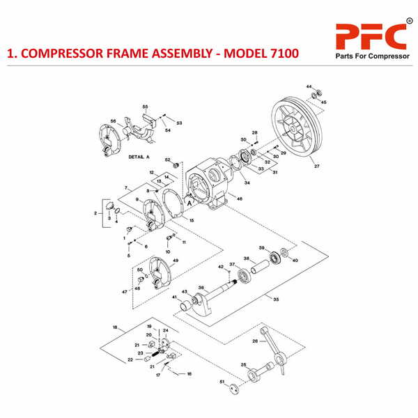 Compressor Frame IR 7100 Air Compressor Parts